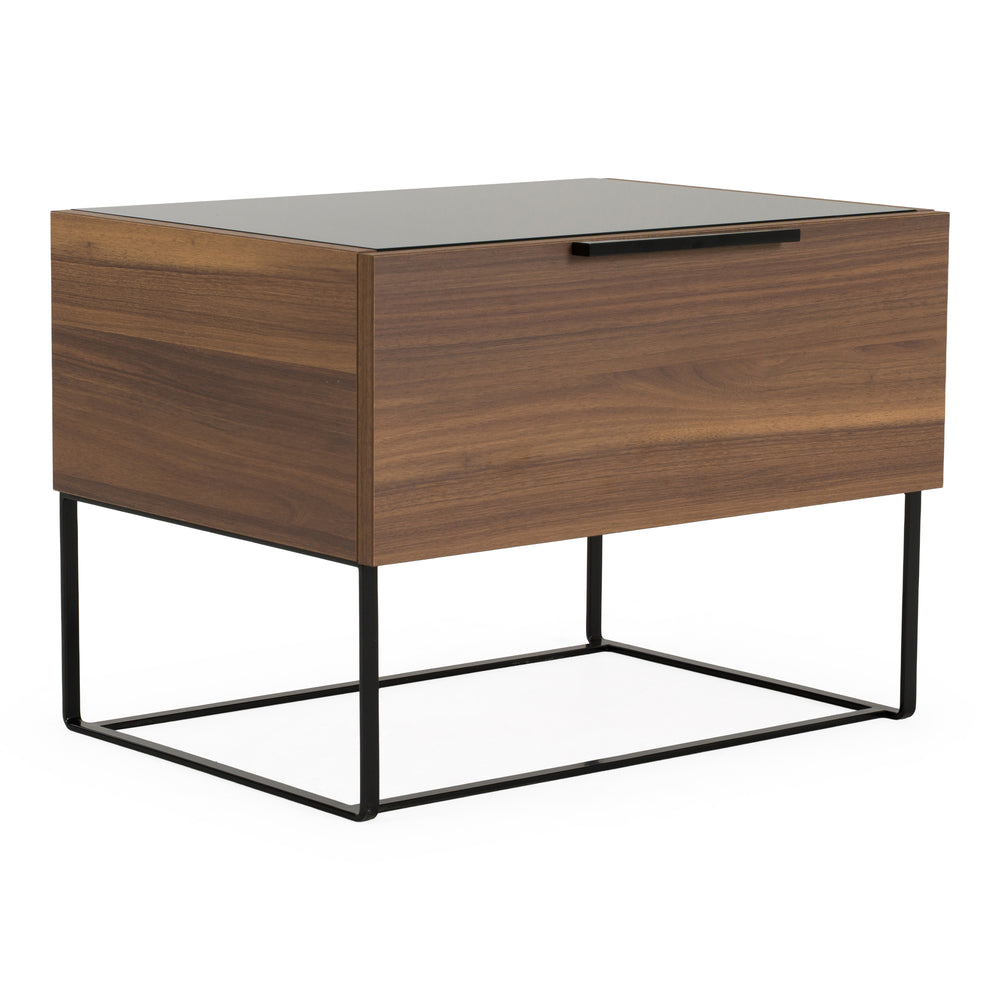 Matteo Italian Modern Walnut & Fabric 4-Piece Bedroom Set - View 9