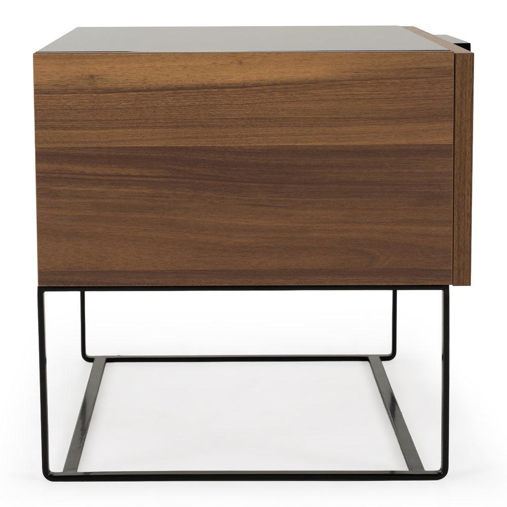 Matteo Italian Modern Walnut & Fabric 4-Piece Bedroom Set - View 11