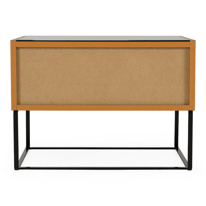 Matteo Italian Modern Walnut &amp; Fabric 4-Piece Bedroom Set