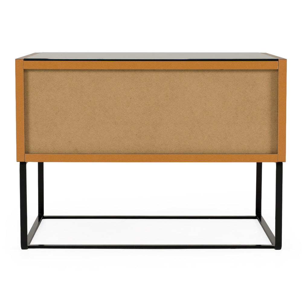 Matteo Italian Modern Walnut & Fabric 4-Piece Bedroom Set - View 12