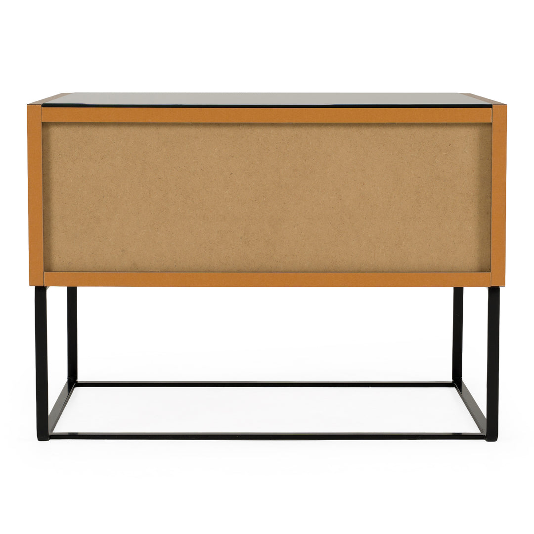 Matteo Italian Modern Walnut & Fabric 4-Piece Bedroom Set