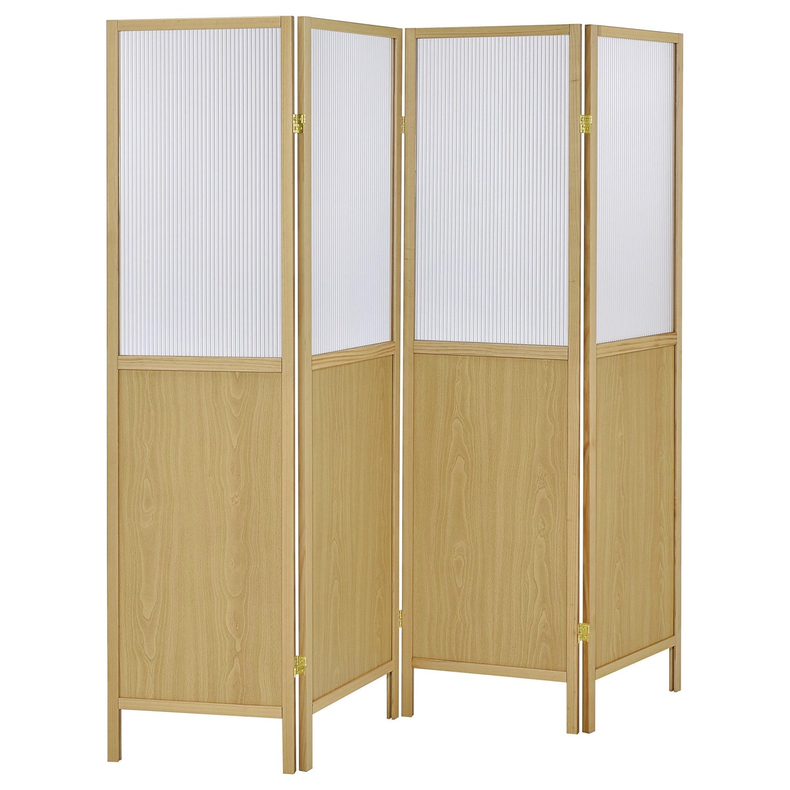 Mattison - 4 - Panel Room Divider Folding Shoji Screen - Natural Room Divider modern furniture Contempo Furniture