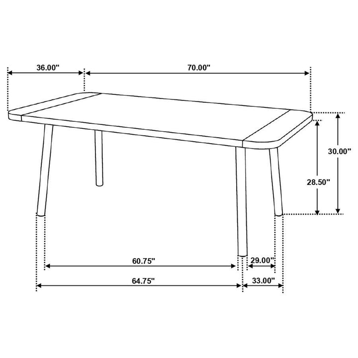 Maverick - Solid Wood Dining Table - Natural Mango Dining Table modern furniture Contempo Furniture