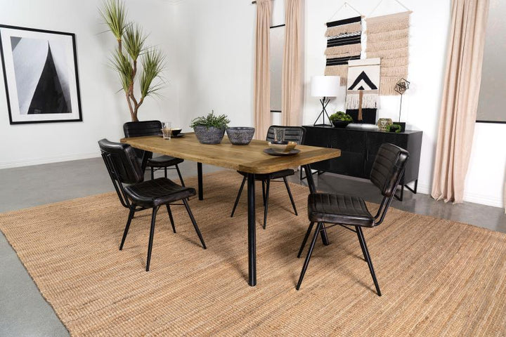 Maverick - Solid Wood Dining Table - Natural Mango Dining Table modern furniture Contempo Furniture
