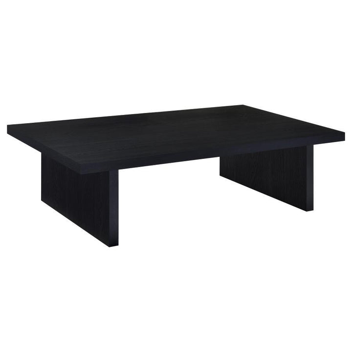 Max - 2 Piece Rectangular Coffee And End Table Set - Black Table Set modern furniture Contempo Furniture
