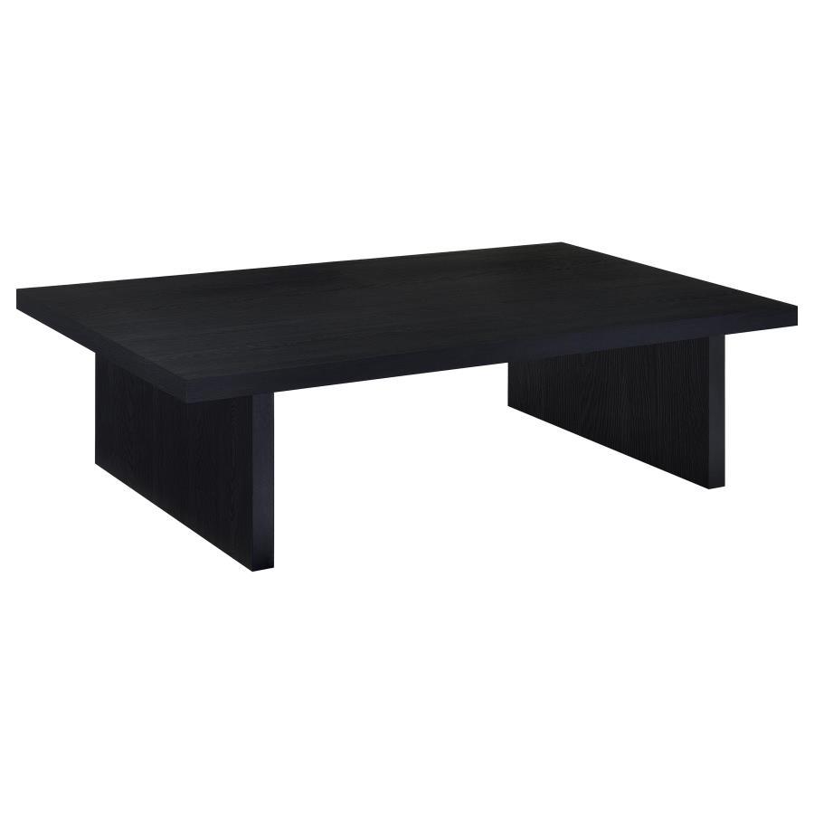 Max - Rectangular Engineered Laminate Coffee Table - Black Coffee Table modern furniture Contempo Furniture