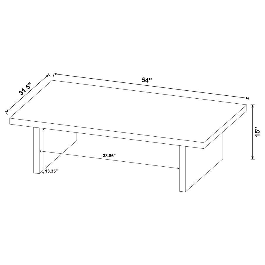 Max - Rectangular Engineered Laminate Coffee Table - Black Coffee Table modern furniture Contempo Furniture
