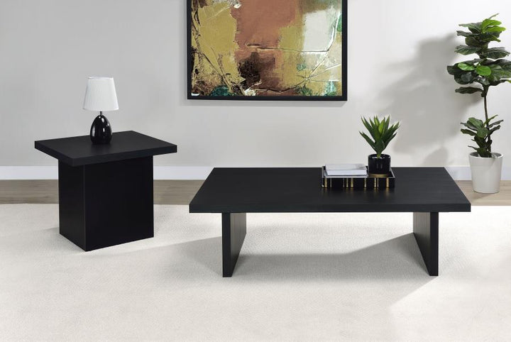 Max - Rectangular Engineered Laminate Coffee Table - Black Coffee Table modern furniture Contempo Furniture