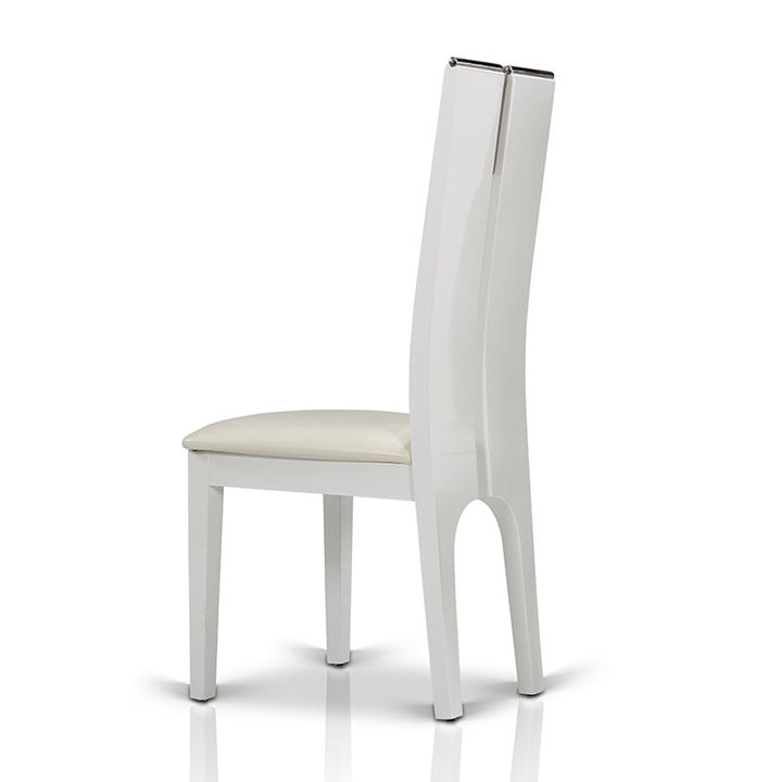Maxi  White Gloss Chair (Set of 2)