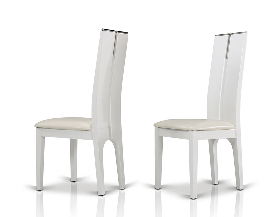 Maxi  White Gloss Chair (Set of 2)