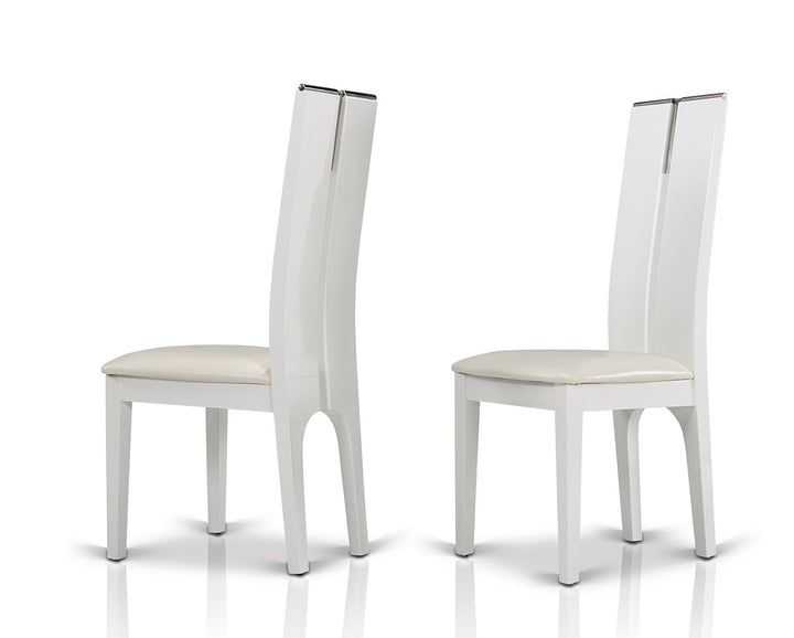 Maxi  White Gloss Chair (Set of 2)