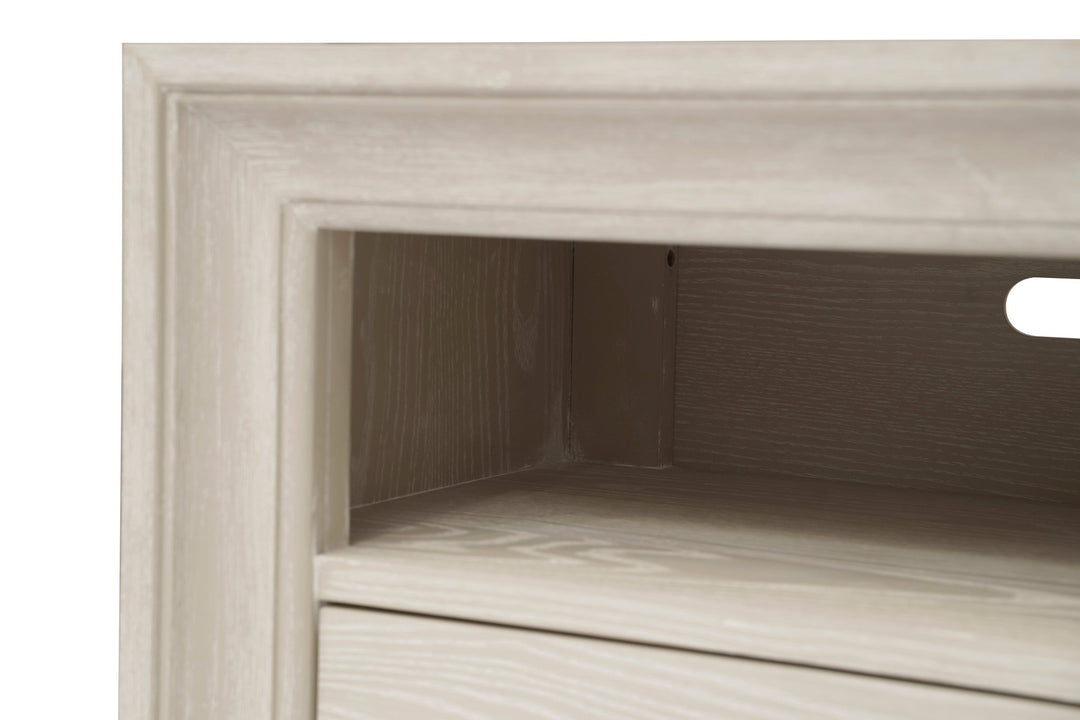 Maxime Two Drawer USB - Charging Nightstand in Ash Nightstand modern furniture Contempo Furniture