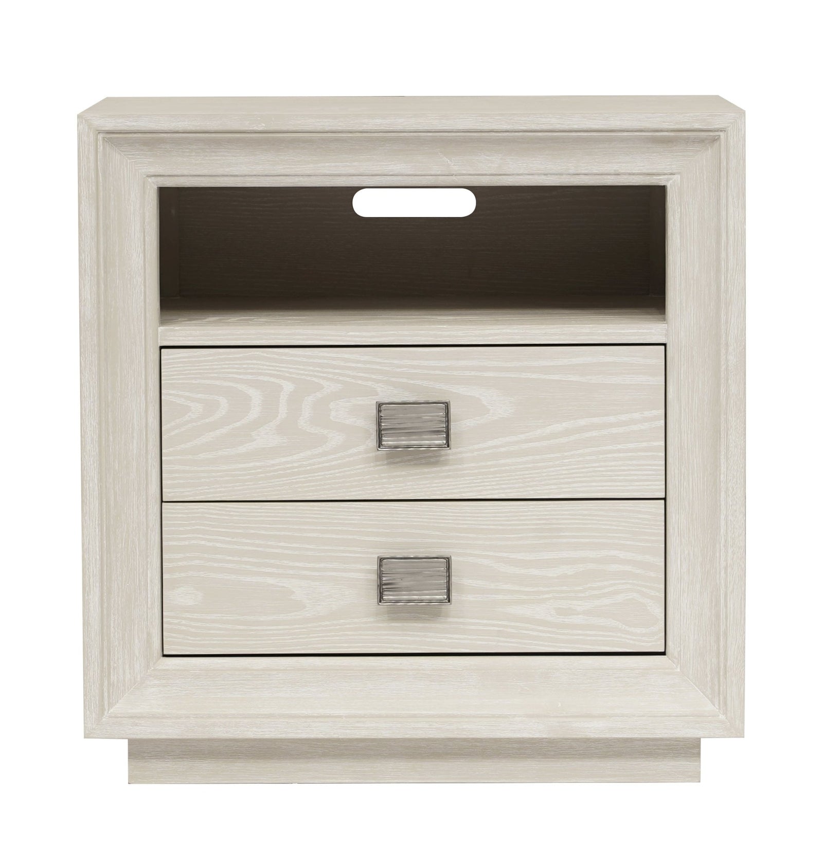Maxime Two Drawer USB - Charging Nightstand in Ash Nightstand modern furniture Contempo Furniture