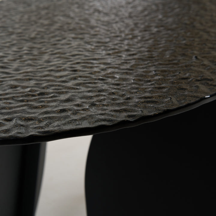Maxine - Modern Hammered Grey Glass Rectangular Dining Table