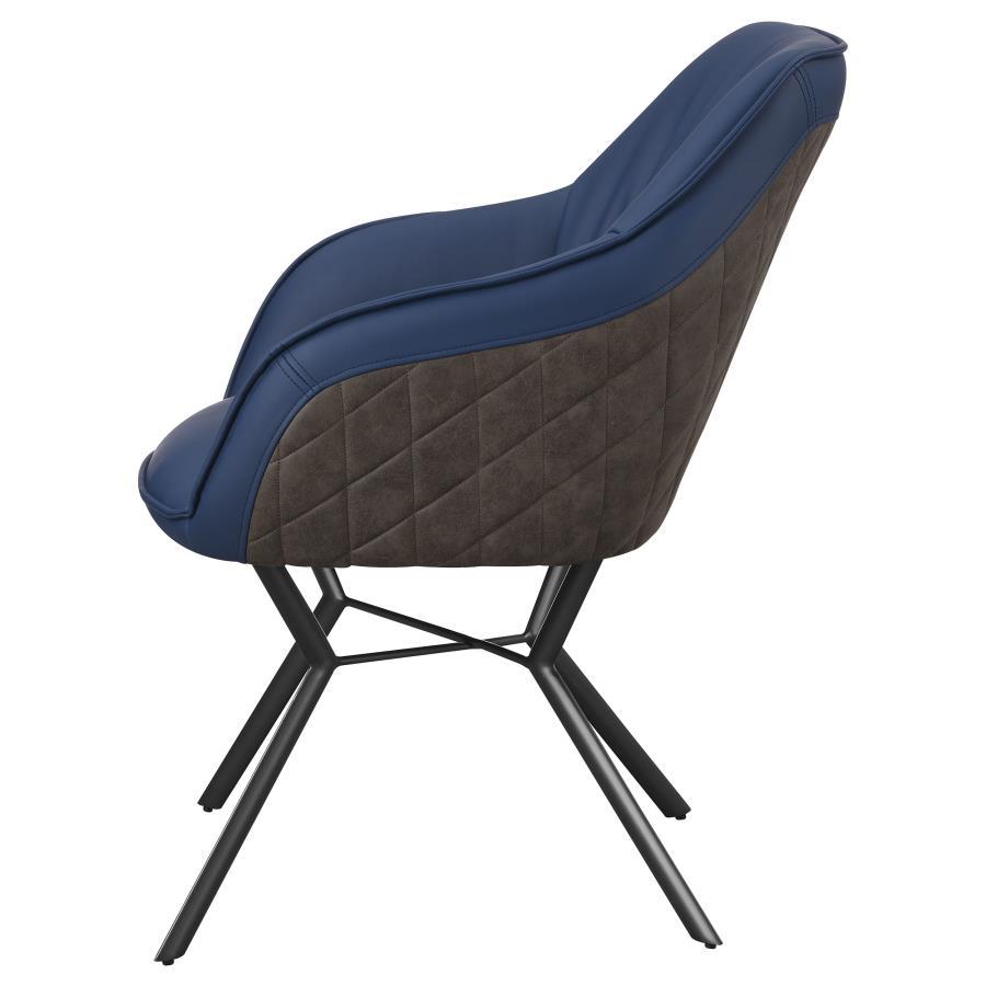 Mayer - Upholstered Dining Arm Chair (Set of 2) - Blue Chair Set modern furniture Contempo Furniture