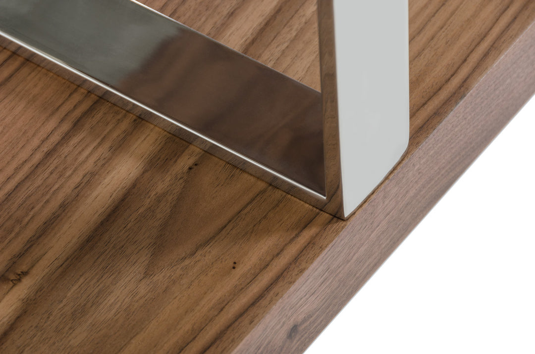 Maze Modern Walnut Bookcase