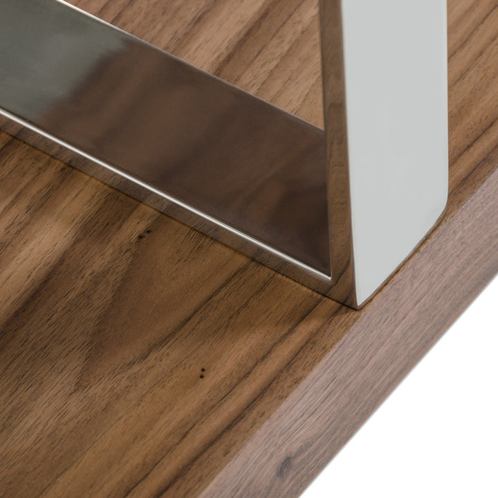 Maze Modern Walnut Bookcase