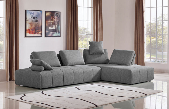 Edgar - Modern Grey Fabric Modular Sectional Sofa