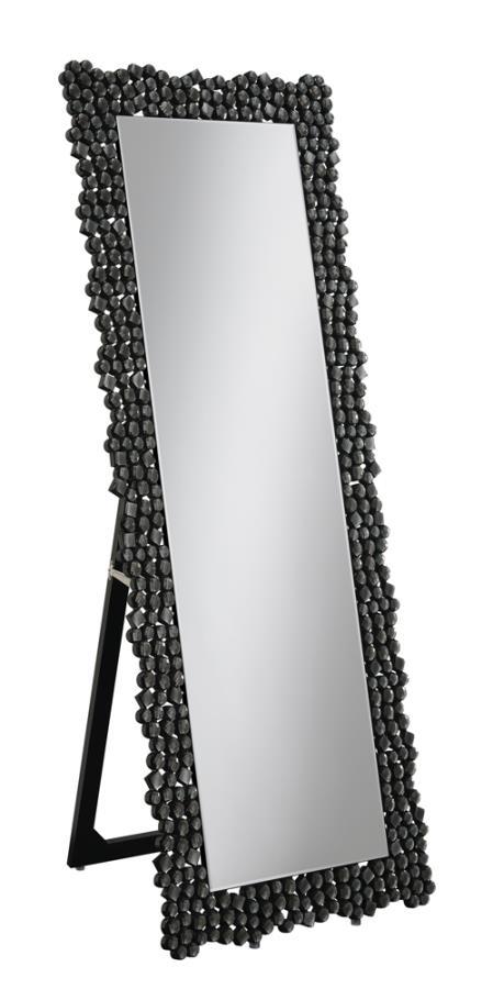 Mckay - Acrylic Frame Standing Mirror - Smokey Gray Floor Mirror modern furniture Contempo Furniture