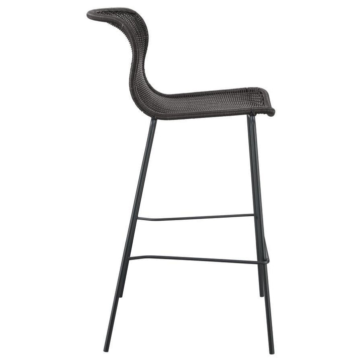 Mckinley - Faux Rattan Metal Bar Chair (Set of 2) - Brown Stool Set modern furniture Contempo Furniture