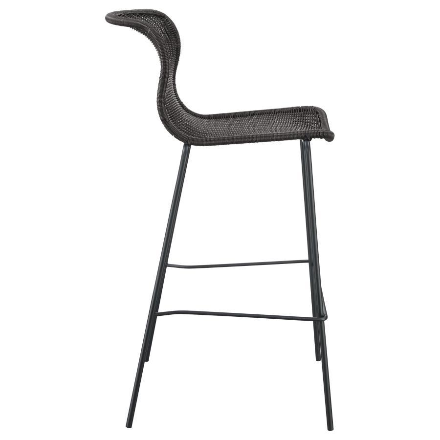 Mckinley - Faux Rattan Metal Bar Chair (Set of 2) - Brown Stool Set modern furniture Contempo Furniture