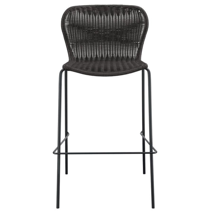 Mckinley - Faux Rattan Metal Bar Chair (Set of 2) - Brown Stool Set modern furniture Contempo Furniture