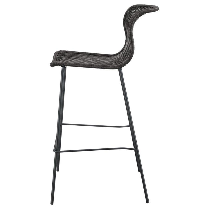 Mckinley - Faux Rattan Metal Bar Chair (Set of 2) - Brown Stool Set modern furniture Contempo Furniture