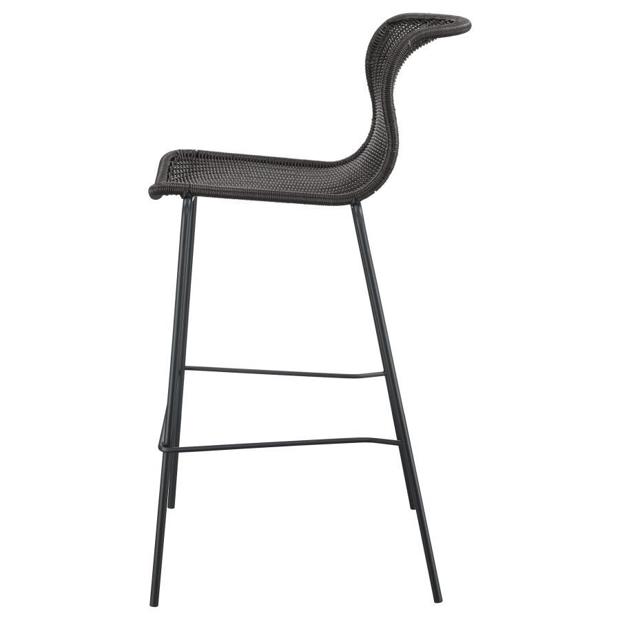 Mckinley - Faux Rattan Metal Bar Chair (Set of 2) - Brown Stool Set modern furniture Contempo Furniture