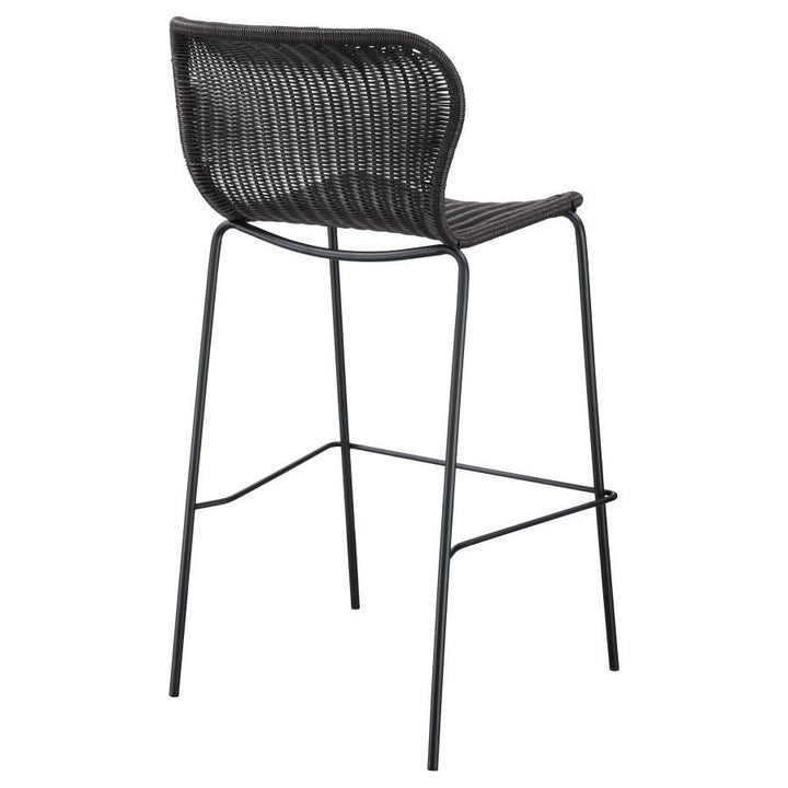 Mckinley - Faux Rattan Metal Bar Chair (Set of 2) - Brown Stool Set modern furniture Contempo Furniture