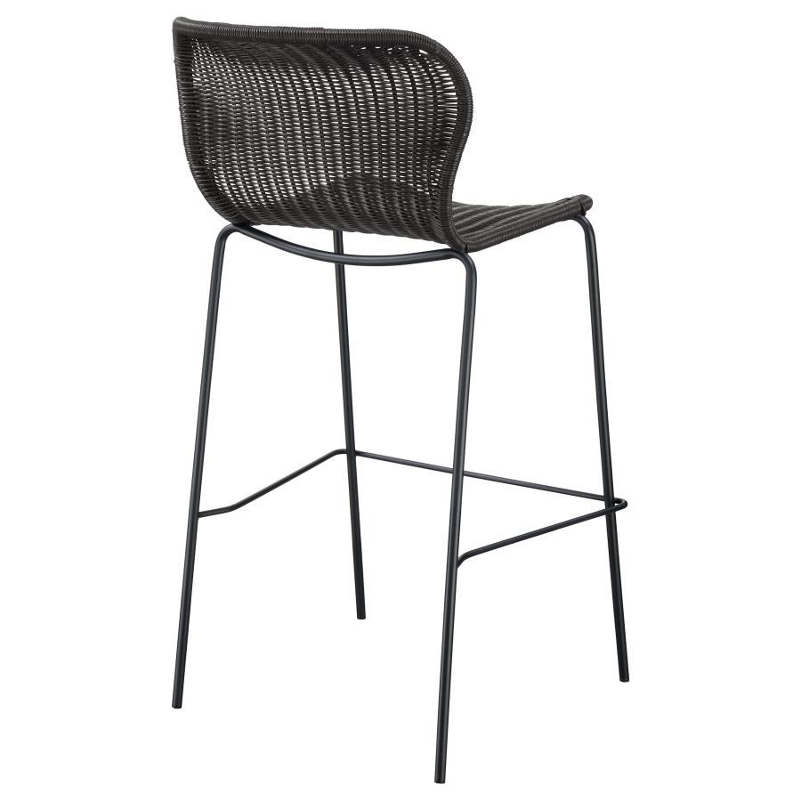 Mckinley - Faux Rattan Metal Bar Chair (Set of 2) - Brown Stool Set modern furniture Contempo Furniture