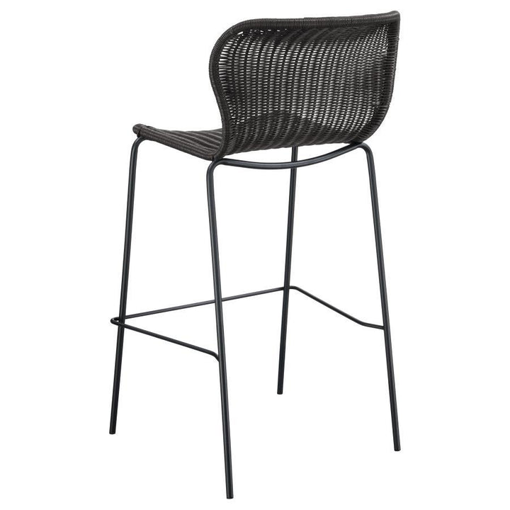 Mckinley - Faux Rattan Metal Bar Chair (Set of 2) - Brown Stool Set modern furniture Contempo Furniture