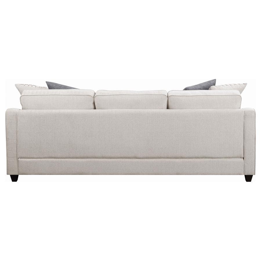 Mcloughlin - Upholstered Sloped Arm Sectional Sofa - Platinum Stationary Sectional modern furniture Contempo Furniture