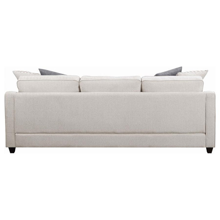 Mcloughlin - Upholstered Sloped Arm Sectional Sofa - Platinum Stationary Sectional modern furniture Contempo Furniture