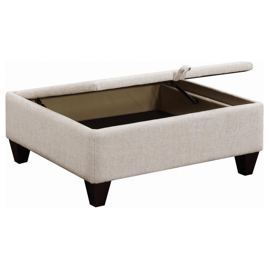 Mcloughlin - Upholstered Sloped Arm Sectional Sofa - Platinum Stationary Sectional modern furniture Contempo Furniture