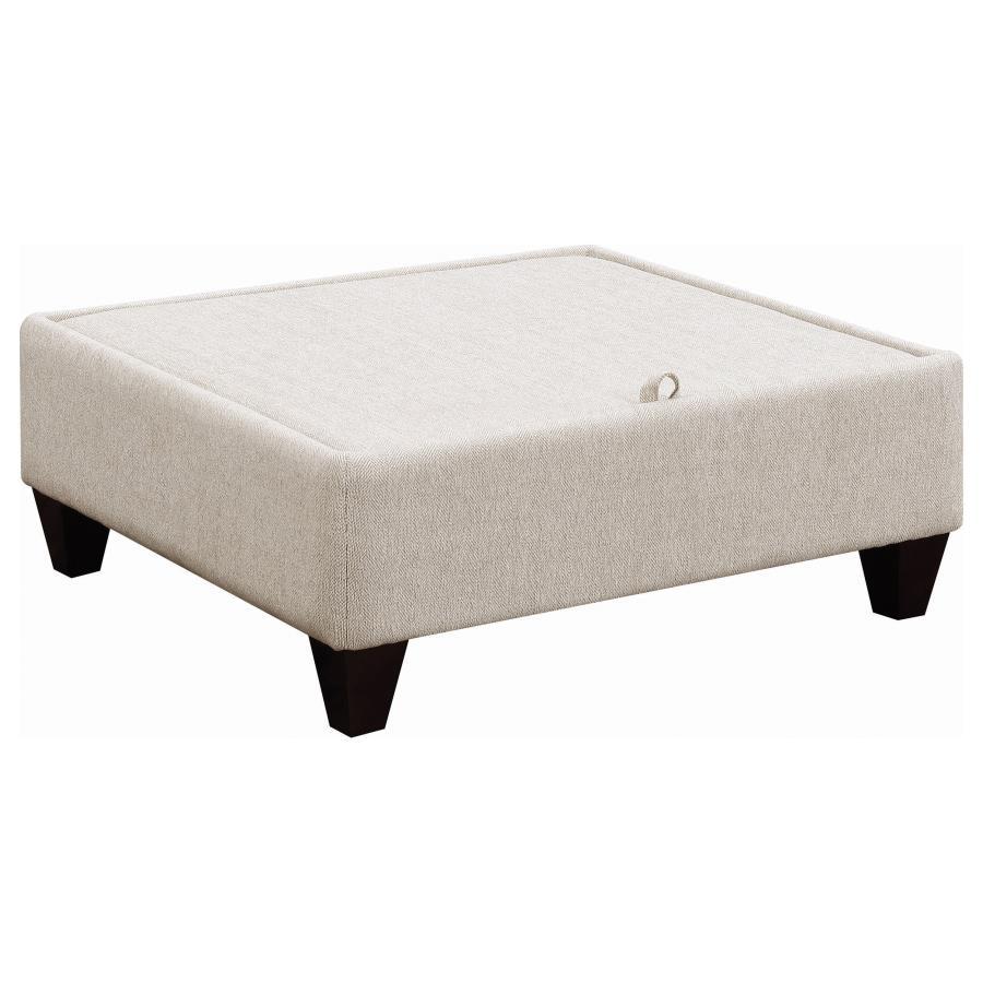 Mcloughlin - Upholstered Sloped Arm Sectional Sofa - Platinum Stationary Sectional modern furniture Contempo Furniture