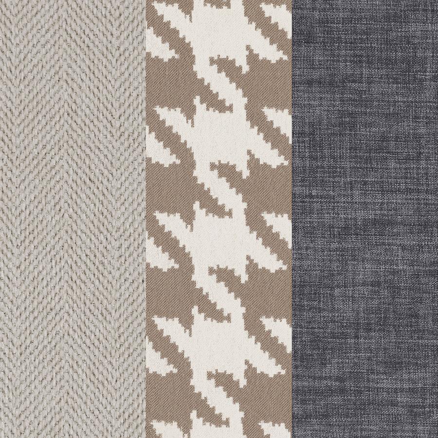 Mcloughlin - Upholstered Sloped Arm Sectional Sofa - Platinum Stationary Sectional modern furniture Contempo Furniture