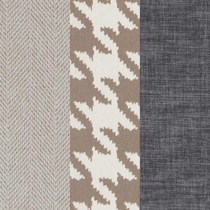 Mcloughlin - Upholstered Sloped Arm Sectional Sofa - Platinum Stationary Sectional modern furniture Contempo Furniture