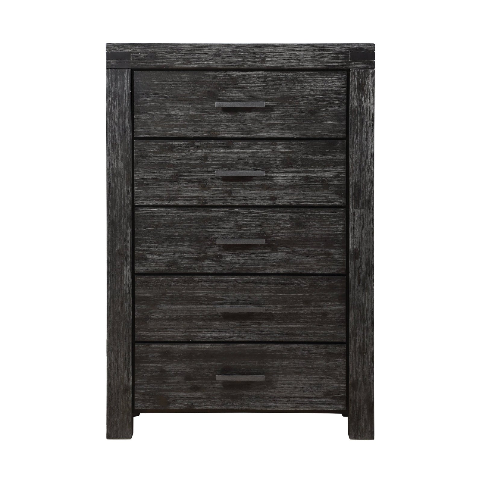 Meadow Five Drawer Solid Wood Chest in Graphite Chest modern furniture Contempo Furniture