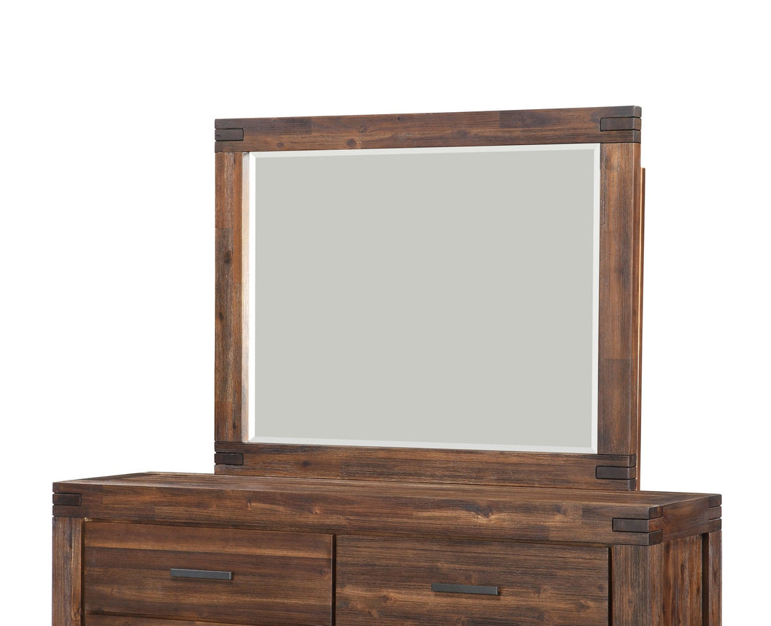 Meadow Solid Wood Mirror in Brick Brown Mirror modern furniture Contempo Furniture