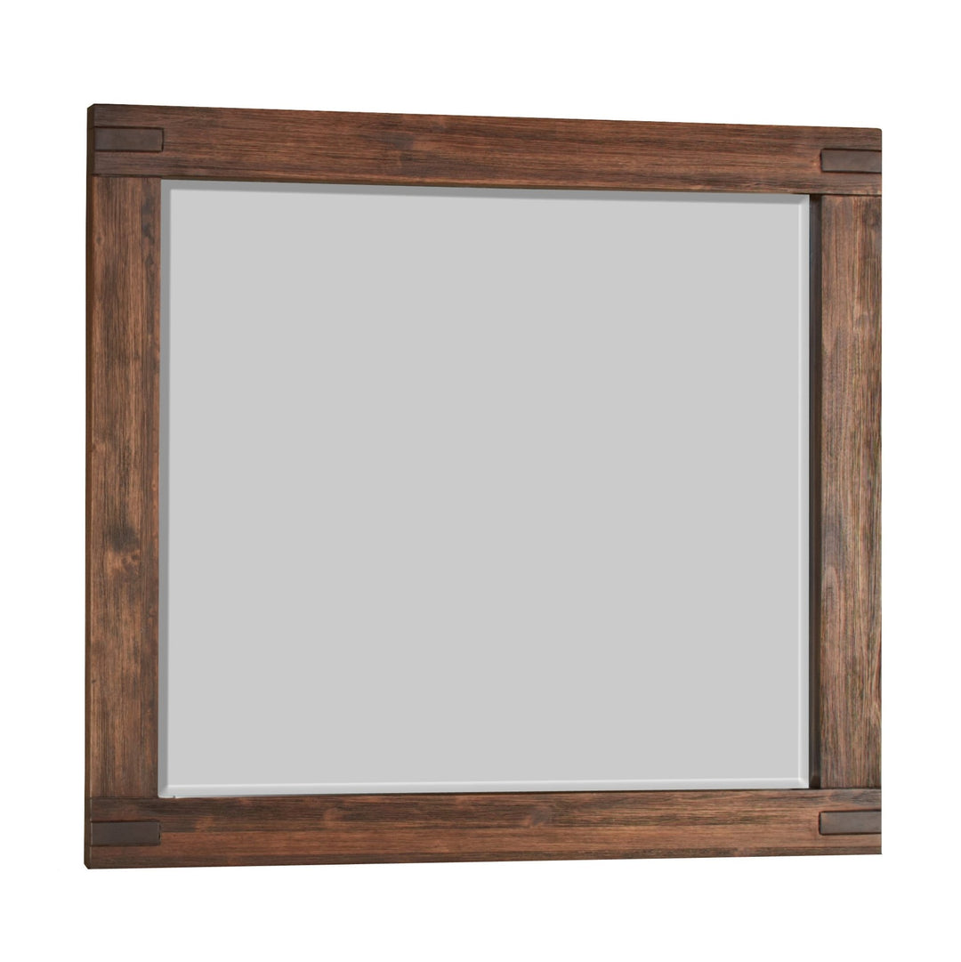 Meadow Solid Wood Mirror in Brick Brown Mirror modern furniture Contempo Furniture