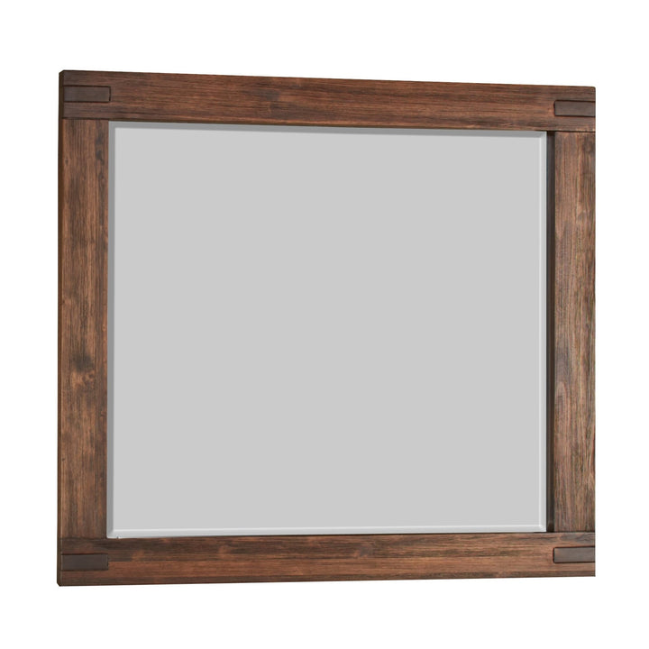 Meadow Solid Wood Mirror in Brick Brown Mirror modern furniture Contempo Furniture