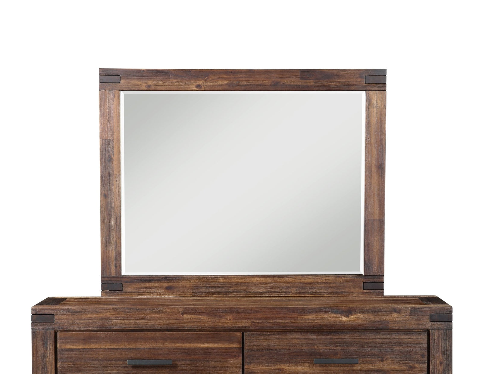 Meadow Solid Wood Mirror in Brick Brown Mirror modern furniture Contempo Furniture