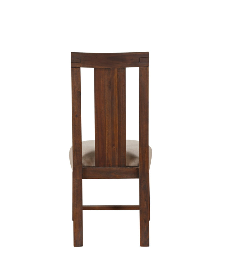 Meadow Solid Wood Upholstered Dining Chair in Brick Brown (Set of 2) Chair modern furniture Contempo Furniture