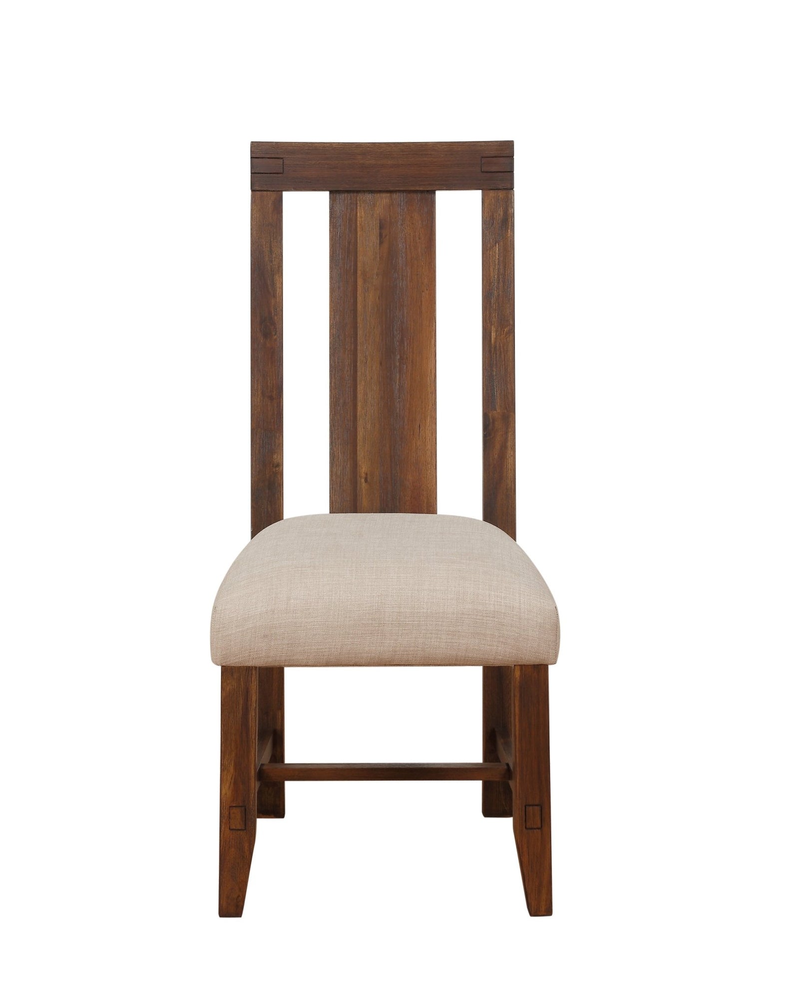 Meadow Solid Wood Upholstered Dining Chair in Brick Brown (Set of 2) Chair modern furniture Contempo Furniture