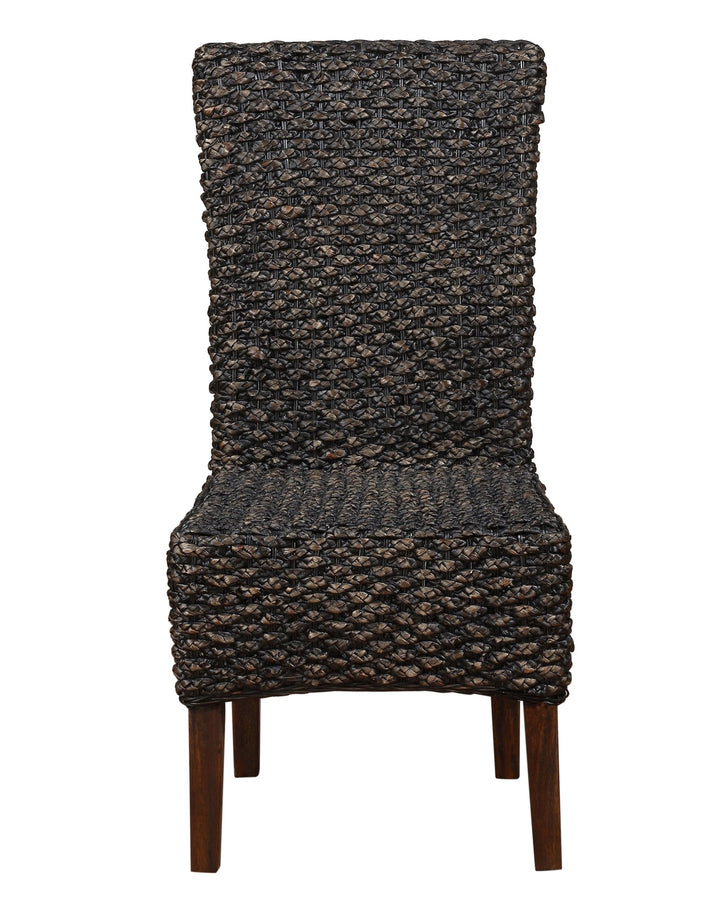 Meadow Wicker Dining Chair in Brick Brown (Set of 2) Chair modern furniture Contempo Furniture