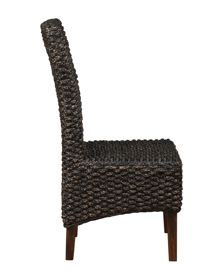 Meadow Wicker Dining Chair in Brick Brown (Set of 2) Chair modern furniture Contempo Furniture
