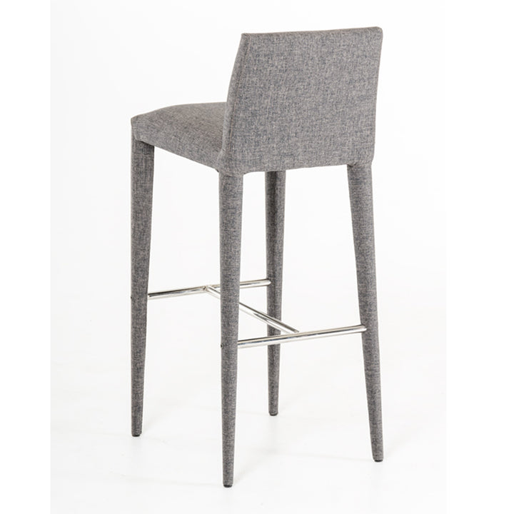 Medford Mid-Century Grey Fabric Bar Stool