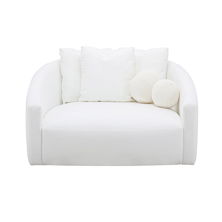 Hanim 54" Pearl Performance Fabric Daybed