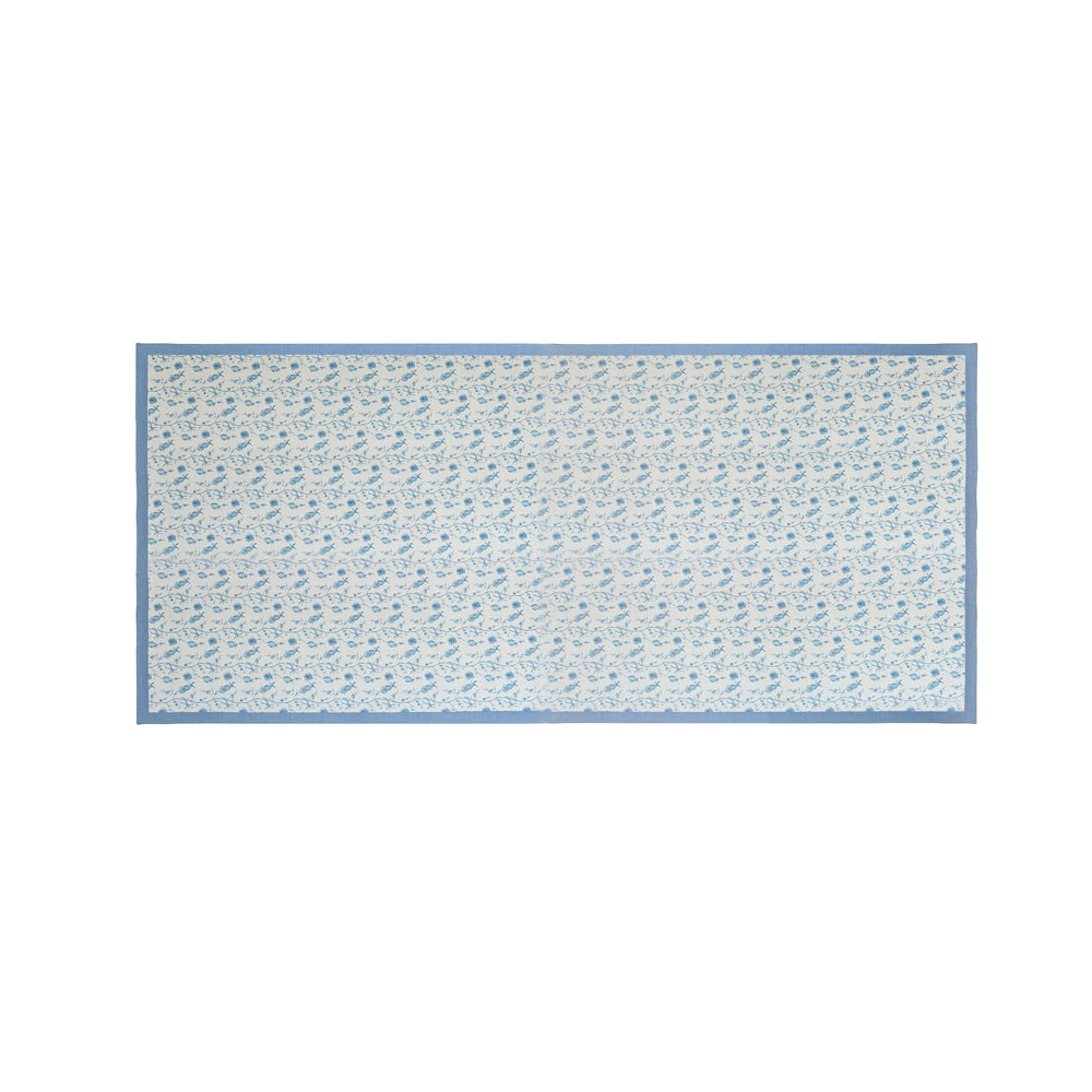 Dolce Baby Blue Natural Cotton Table Cloth - 70" x 160"