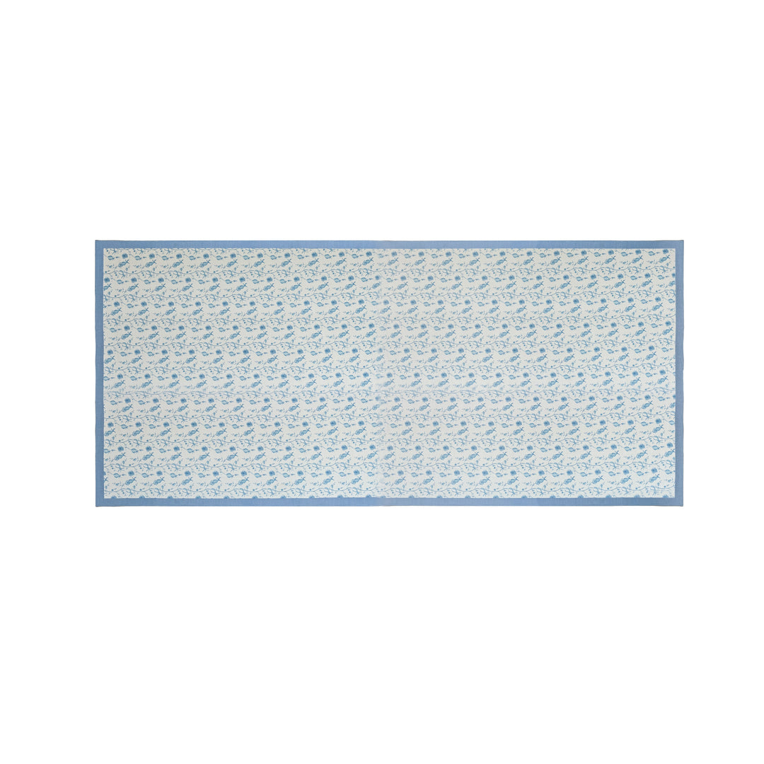 Dolce Baby Blue Natural Cotton Table Cloth - 70" x 160"